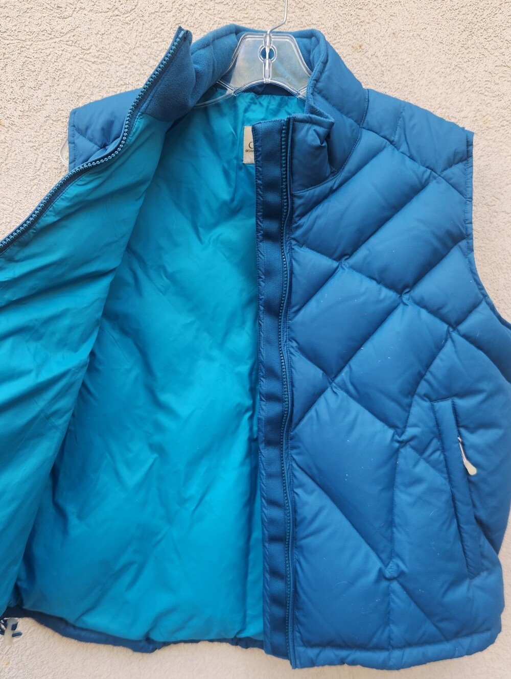 CABELAS Women’s Vest Large Blue Goose Down Quilted Lined Outdoors Winter - Picture 5 of 13
